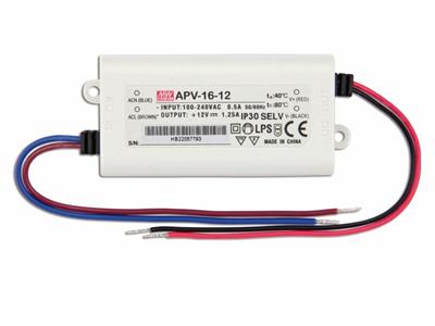Led driver Meanwell in plastica AC/DC 12V 1.3A 16W