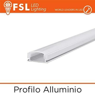 Solo profilo alluminio U barra 2mt 1pz silver