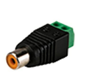 FEMALE RCA CONNECTOR WITH OUTPUT +/-