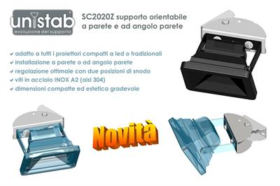 SUPPORTO UNISTAB 180MM PARETE/ANGOLO PER PROIETTORI-en