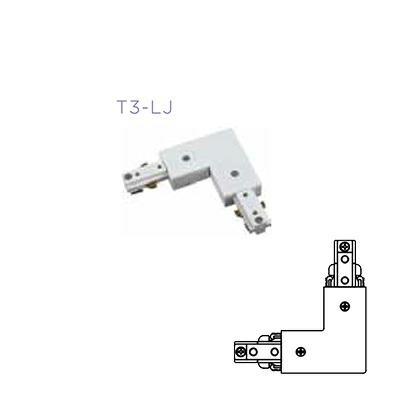 CONNETTORE FORMA L PER BINARIO T3 BIANCO-en