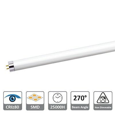 T5 led tubo 12W 1000lm 4000K G5 PF0.5 870x21mm 20pz