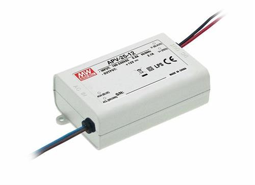 Led driver Meanwell in plastica AC/DC 12V 2.1A 25W