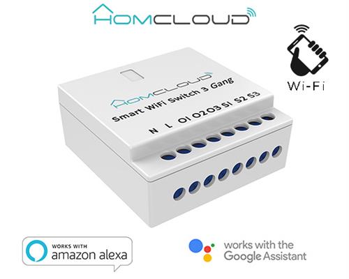 Modulo interruttore intelligente wifi 3ch da incasso