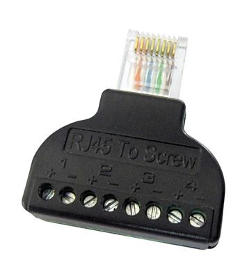 Connettore RJ45 con morsetti e vite