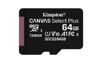 MICRO SD KINGSTON 64GB CLASSE 10/100MB/S CON ADATTATORE-en