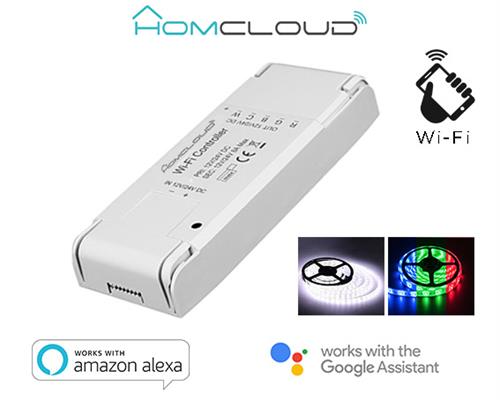 CONTROLLER STRISCE LED WI-FI 12-24V RGB E BIANCO-en