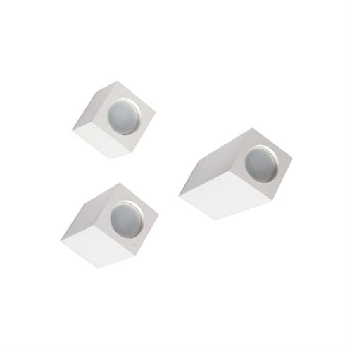 Faretto in gesso alfa H13 a soffitto quadrati 7x7x13cm