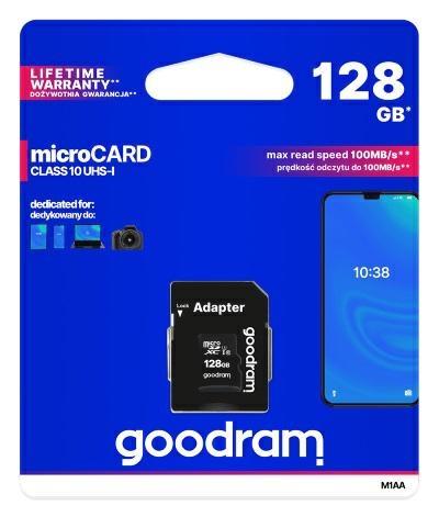 Micro sd 128Gb classe 10 UHS I  con adattatore