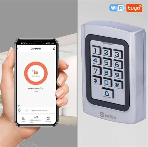 Controllo acces IP68 wifi programm codici/badge con app
