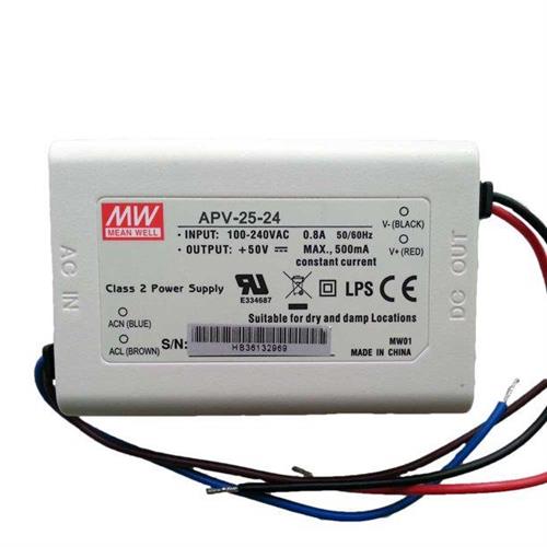 Led driver Meanwell in plastica AC/DC 24V 1.05A 25W