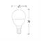 -Poliplast led lampada sfera 8W E14 4200K 670lm