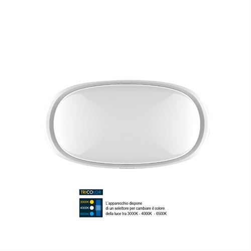 -Poliplast plaf led ovale 14W 1400lm IP54 tricolor Emma