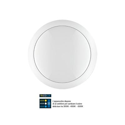 Plafoniera a led circolare 14W 1400lm IP54 tricolor Emma