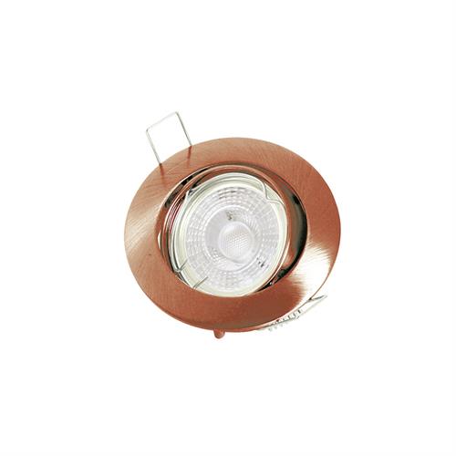 Faretto orientabile da incasso GU10 200-240V Danira rame