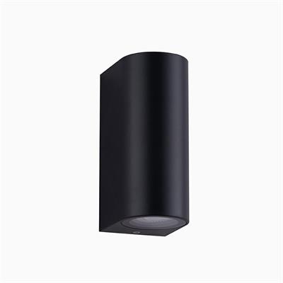 Cubo polipropilene 2xGU10 IP65 220-240V Lara nero