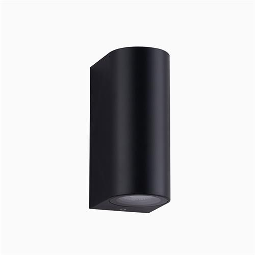 Cubo polipropilene 2xGU10 IP65 220-240V Lara nero