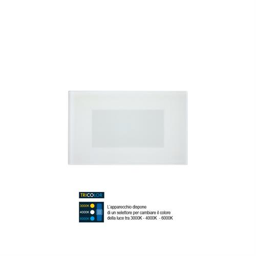 Segnapasso a led IP65 3W vetro IP65 6500K Elena