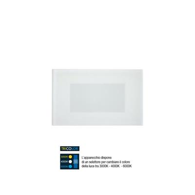 Segnapasso a led IP65 3W vetro CCT tricolor Elena