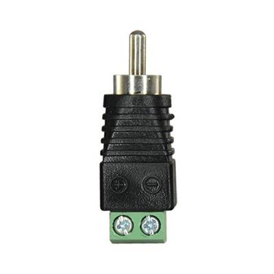 MALE RCA CONNECTOR WITH OUTPUT +/-
