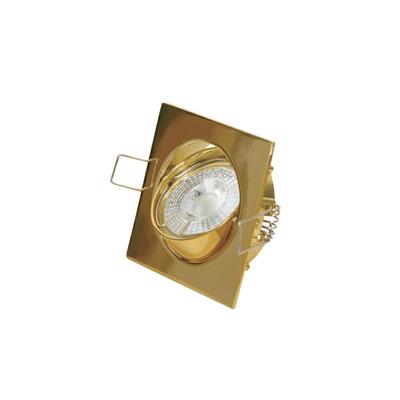 Faretto quadrato orient.incasso GU10 220-240V Noemi oro
