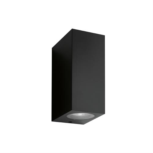 Cubo poliprop Up&Down 2xGU10 IP44 220-240V Aurora nero