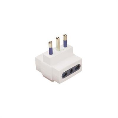 Adatt. triplo spina 16A presa 10/16A bianco