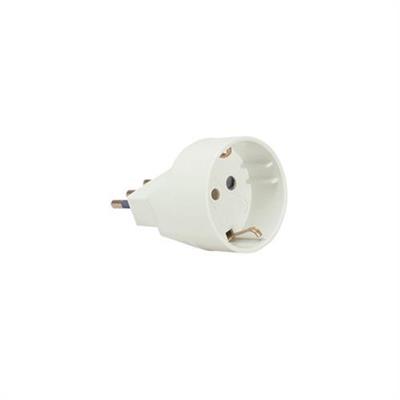 Adattatore schuko 10A bianco