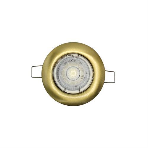 Faretto fisso ad incasso GU10 220-240V Elide oro satinat