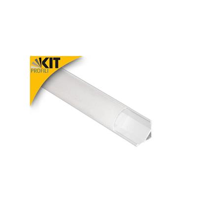 Kit profilo in alluminio ad angolo bianco 2mt