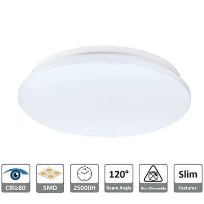 Plafoniera slim 25W 4000K 1650lm >120° 380x55mm +CRI80