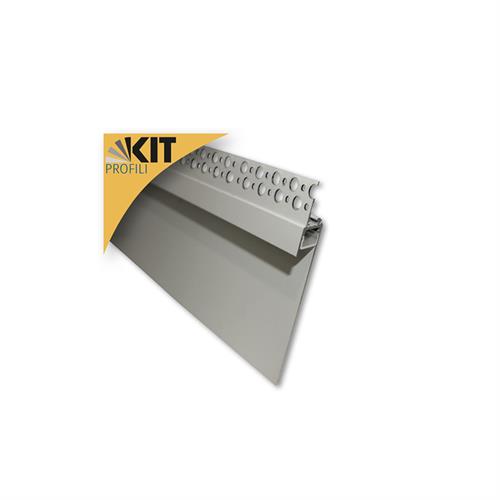 Kit profilo all.taglio luce testata 2mt+cover+tappi