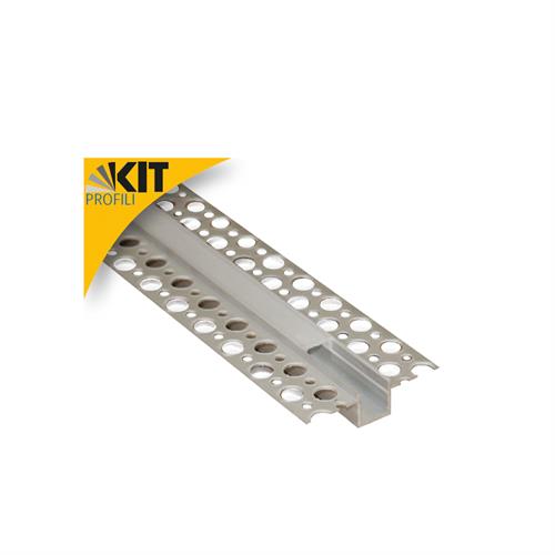 Kit profilo in alluminio con alette per cartongesso 2mt