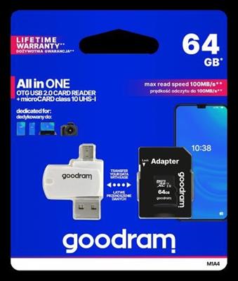 Micro sd 64Gb classe 10 UHS con adattatore