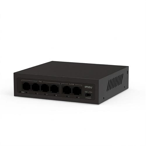 Switch PoE Imou unmanaged 4 porte 10/100+2 Uplink 45W