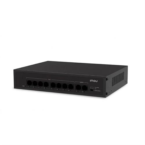 Switch PoE Imou unmanaged 8 porte 10/100+2 Uplink 65W