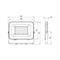 Proiettore led 50W 3CCT bianco Dafne